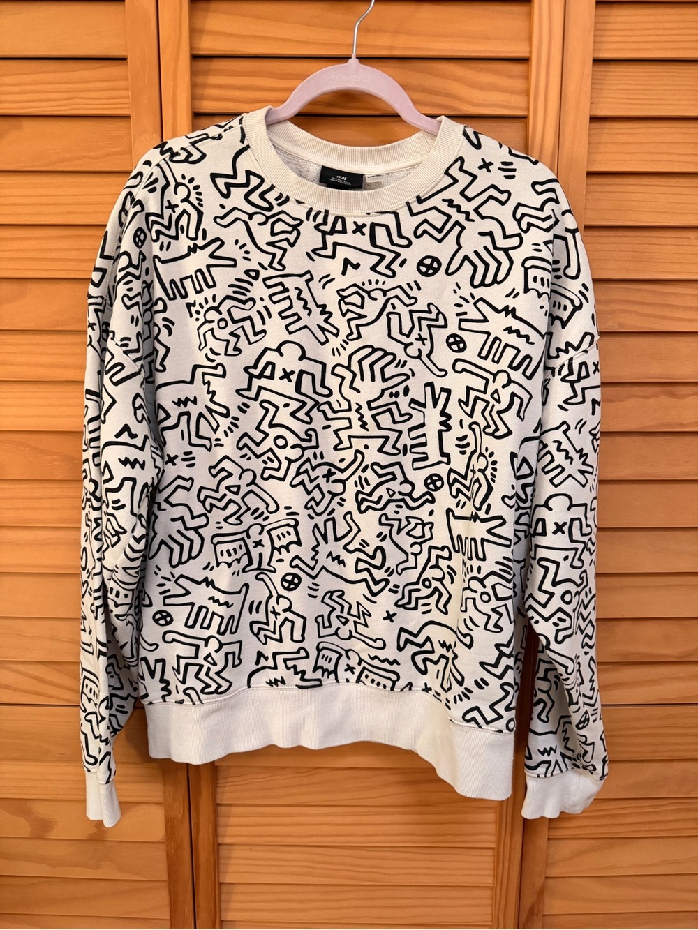 Men's H&M x Keith Haring Foundation 2021 collab crewneck sweatshirt